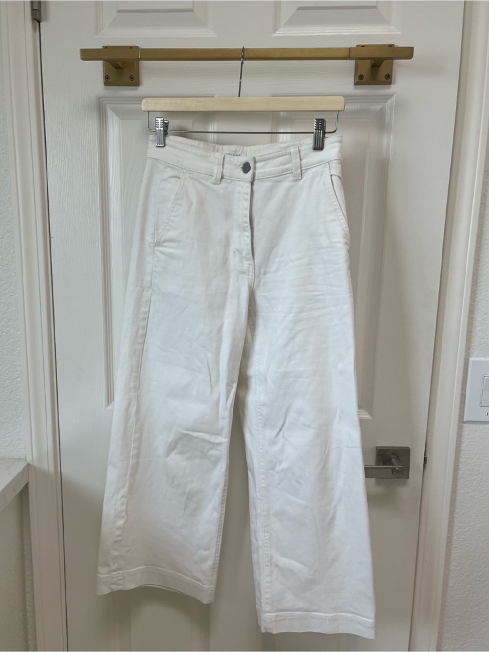 Everlane • NWOT Wide Leg Crop Pant in Bone